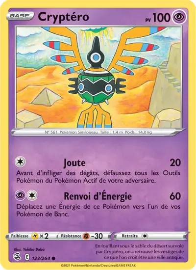 Image de la carte Pokemon Cryptéro 123/264