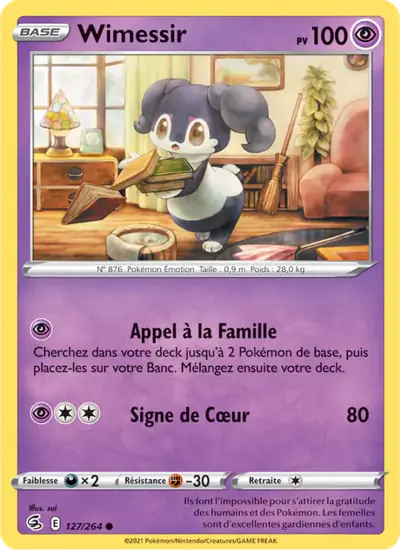Image de la carte Pokemon Wimessir 127/264