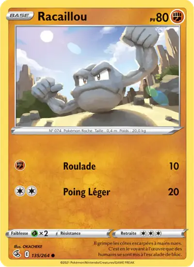 Image de la carte Pokemon Racaillou 135/264