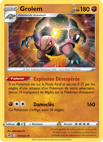 Image de la carte Pokemon Grolem 137/264