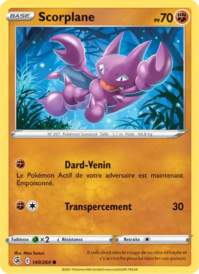 Image de la carte Pokemon Scorplane 140/264