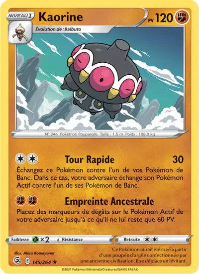 Image de la carte Pokemon Kaorine 145/264