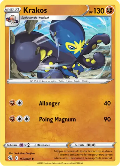 Image de la carte Pokemon Krakos 153/264