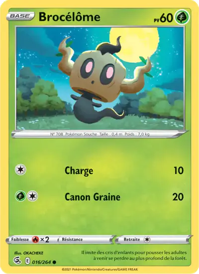Image de la carte Pokemon Brocélôme 016/264