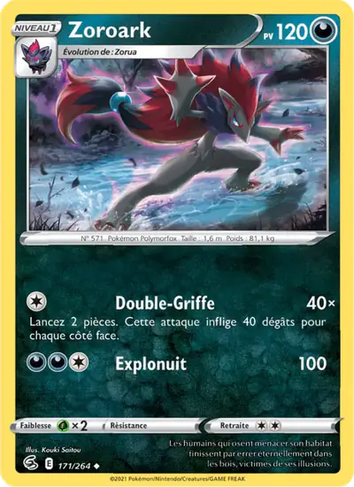 Image de la carte Pokemon Zoroark 171/264