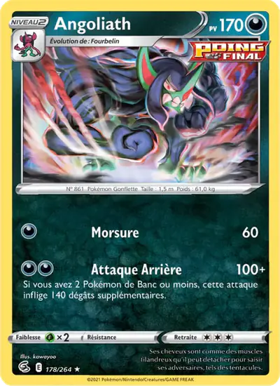 Image de la carte Pokemon Angoliath 178/264