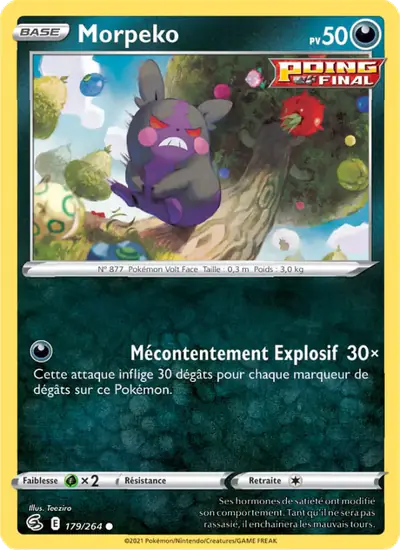 Image de la carte Pokemon Morpeko 179/264