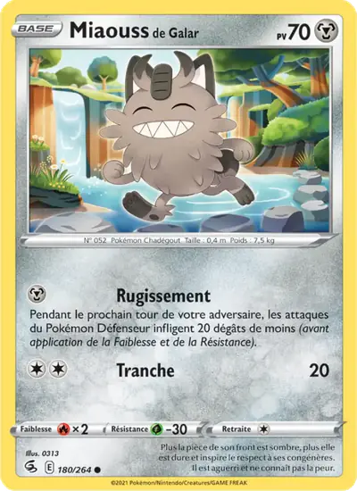 Image de la carte Pokemon Miaouss de Galar 180/264