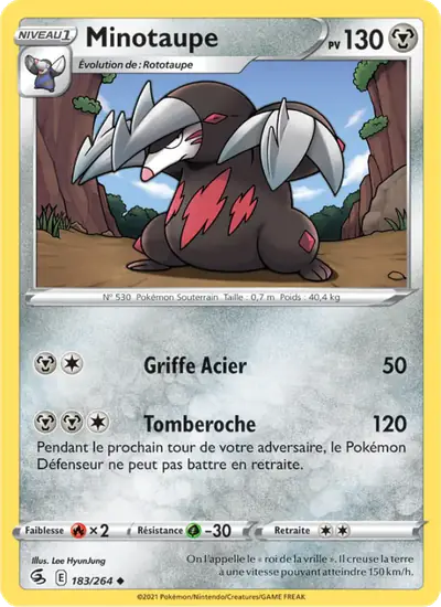 Image de la carte Pokemon Minotaupe 183/264