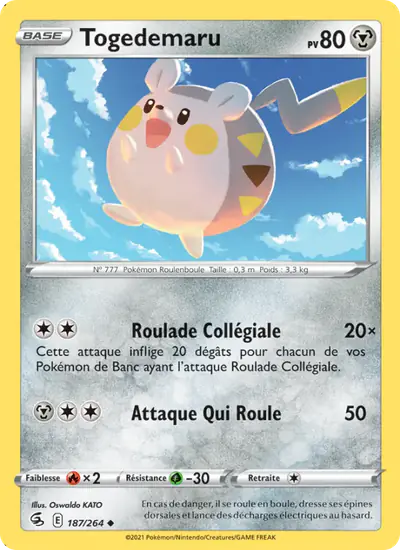 Image de la carte Pokemon Togedemaru 187/264
