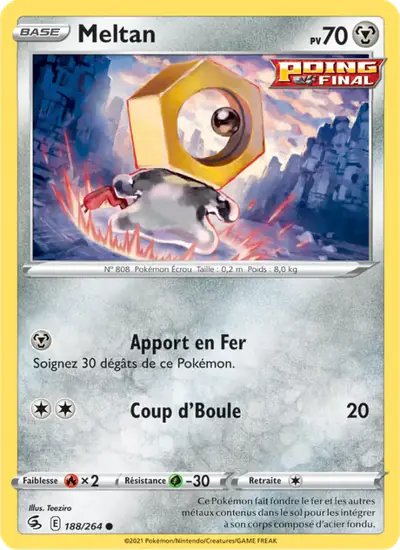 Image de la carte Pokemon Meltan 188/264