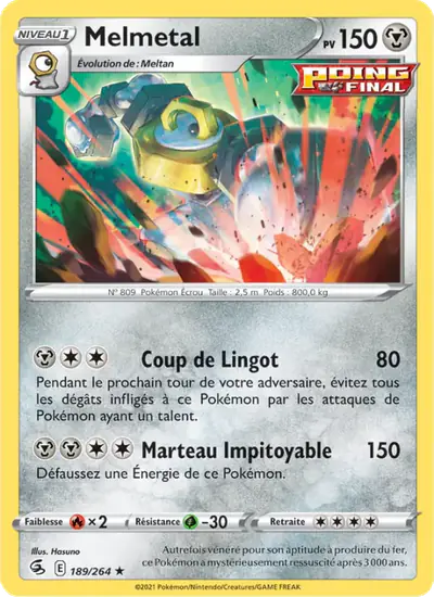 Image de la carte Pokemon Melmetal 189/264