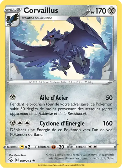 Image de la carte Pokemon Corvaillus 190/264