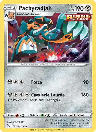 Image de la carte Pokemon Pachyradjah 192/264