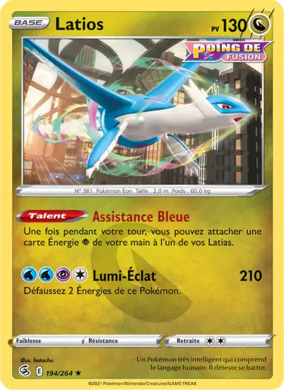 Image de la carte Pokemon Latios 194/264