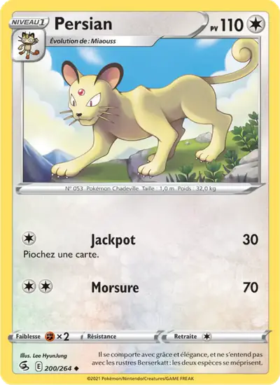 Image de la carte Pokemon Persian 200/264