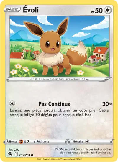 Image de la carte Pokemon Évoli 205/264