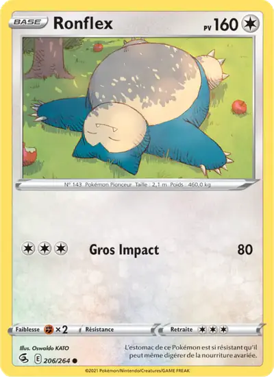 Image de la carte Pokemon Ronflex 206/264