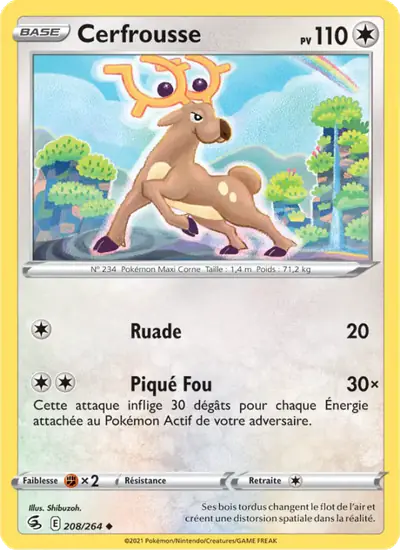 Image de la carte Pokemon Cerfrousse 208/264