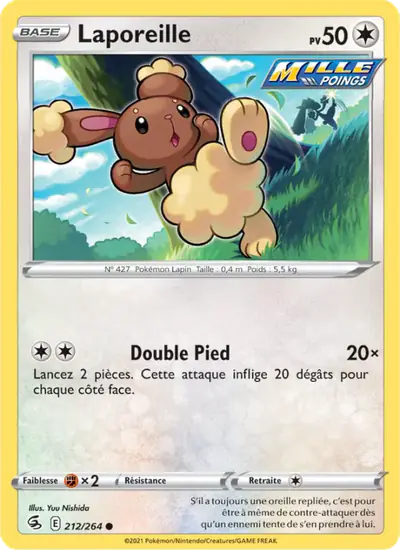 Image de la carte Pokemon Laporeille 212/264