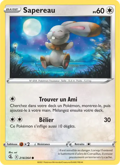 Image de la carte Pokemon Sapereau 214/264