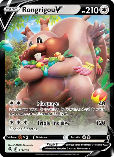 Image de la carte Pokemon Rongrigou V 217/264
