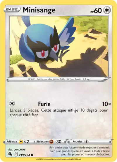 Image de la carte Pokemon Minisange 219/264