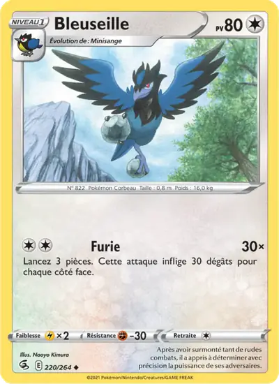 Image de la carte Pokemon Bleuseille 220/264