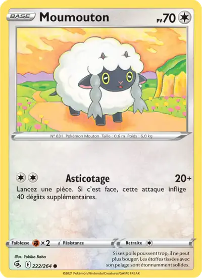 Image de la carte Pokemon Moumouton 222/264