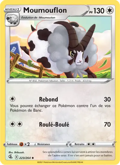 Image de la carte Pokemon Moumouflon 223/264