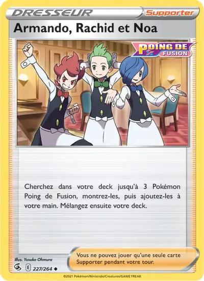Image de la carte Pokemon Armando, Rachid et Noa 227/264
