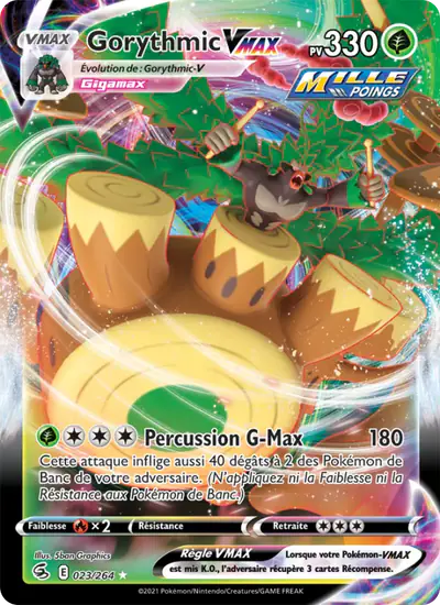 Image de la carte Pokemon Gorythmic VMAX 023/264