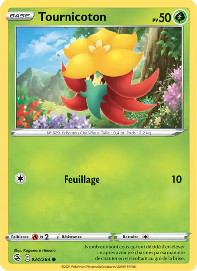 Image de la carte Pokemon Tournicoton 024/264