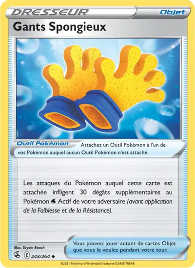 Image de la carte Pokemon Gants Spongieux 243/264