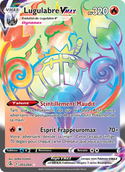 Image de la carte Pokemon Lugulabre VMAX 265/264