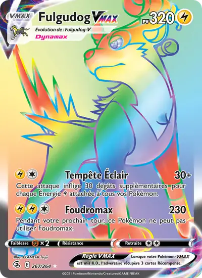 Image de la carte Pokemon Fulgudog VMAX 267/264