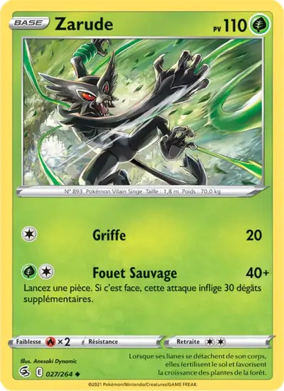 Image de la carte Pokemon Zarude 027/264