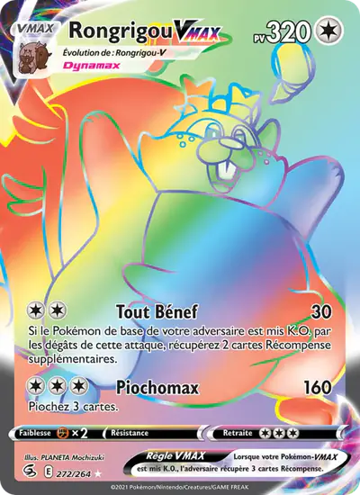 Image de la carte Pokemon Rongrigou VMAX 272/264