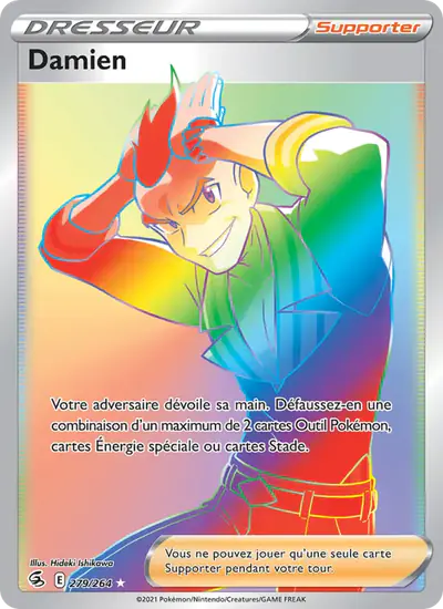 Image de la carte Pokemon Damien 279/264