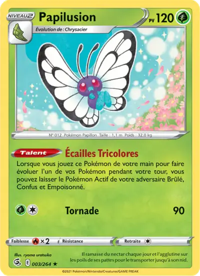 Image de la carte Pokemon Papilusion 003/264