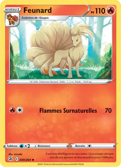 Image de la carte Pokemon Feunard 030/264