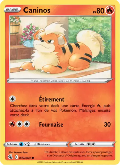 Image de la carte Pokemon Caninos 032/264