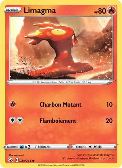 Image de la carte Pokemon Limagma 034/264