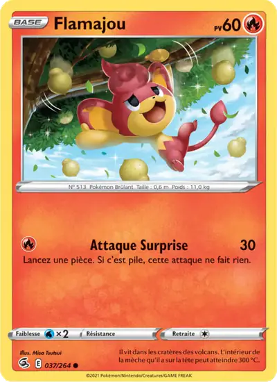 Image de la carte Pokemon Flamajou 037/264