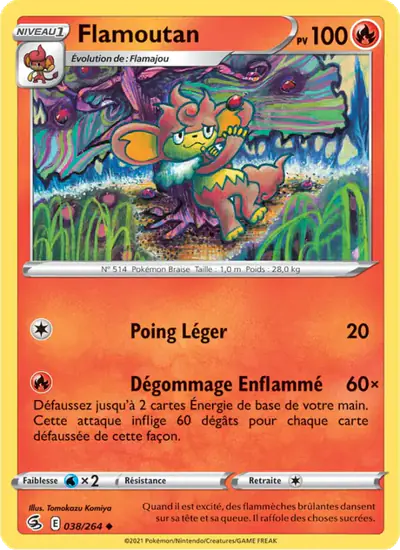 Image de la carte Pokemon Flamoutan 038/264
