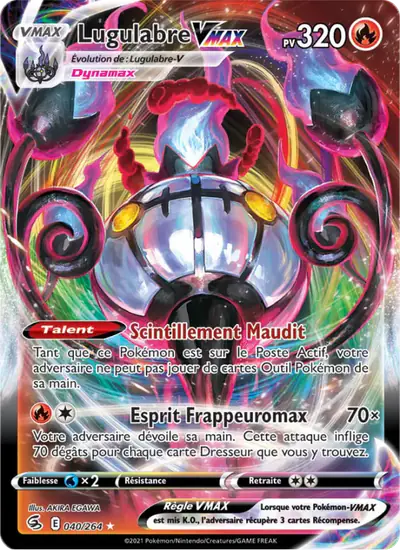Image de la carte Pokemon Lugulabre VMAX 040/264