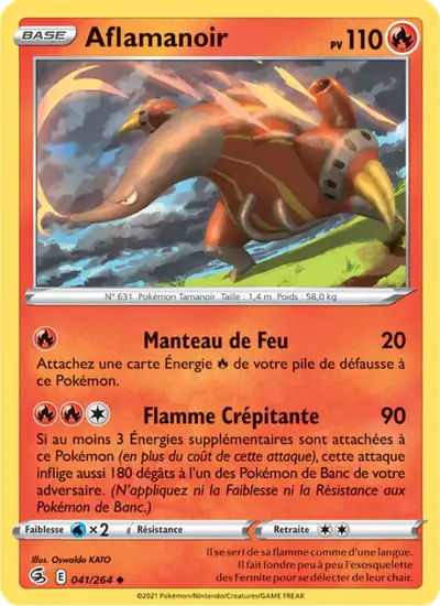 Image de la carte Pokemon Aflamanoir 041/264