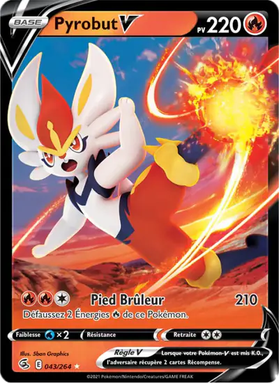 Image de la carte Pokemon Pyrobut V 043/264