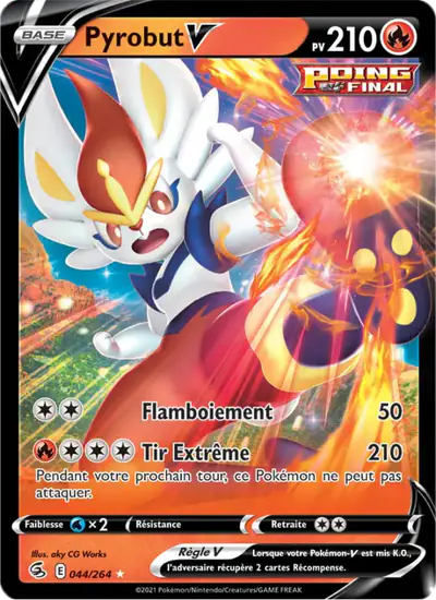 Image de la carte Pokemon Pyrobut V 044/264
