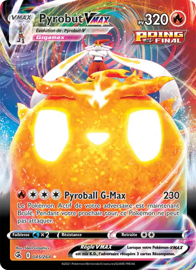 Image de la carte Pokemon Pyrobut VMAX 045/264
